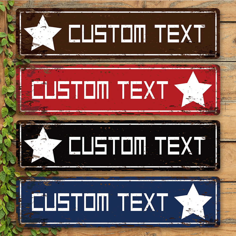 Office Furniture Custom - 1pc Personalized Custom Metal Street Sign