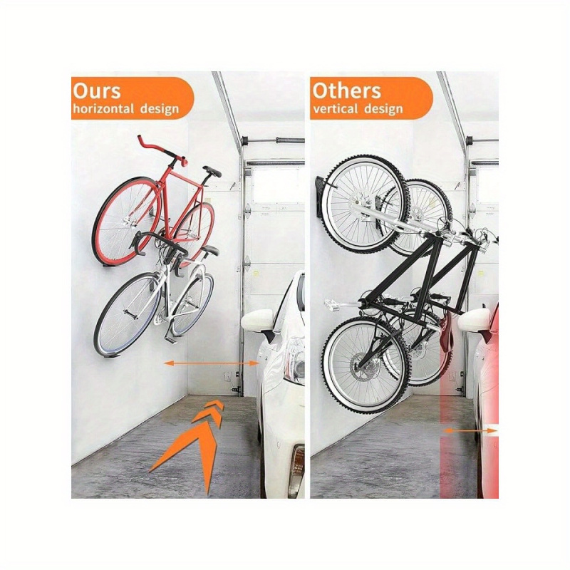 Wall Organizer Pocket - Iron Horizontal Bike Pedal Hanger Wall