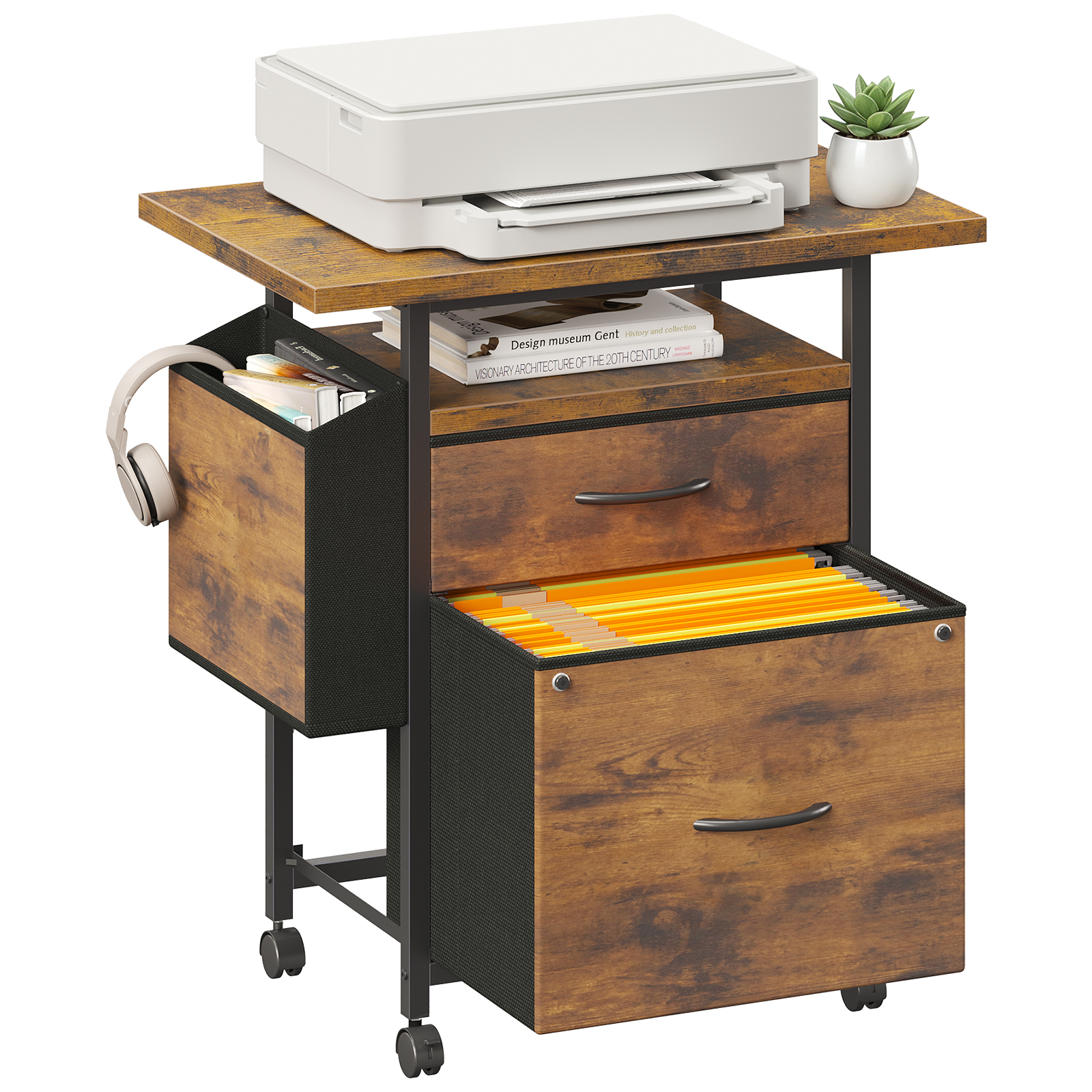 JHK Mobile File Cabinet with 2 - Office Furniture Dimensions บทวิจารณ์และราคา