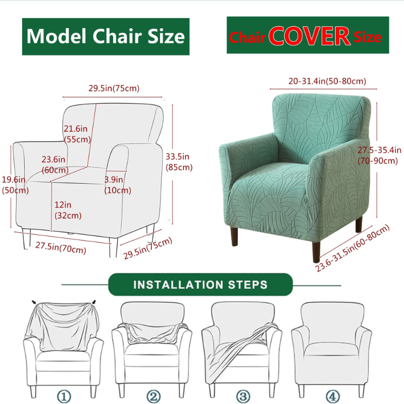 1PC Tub Bar Sofa Cover Jacquar - Office Furniture Dimensions บทวิจารณ์และราคา