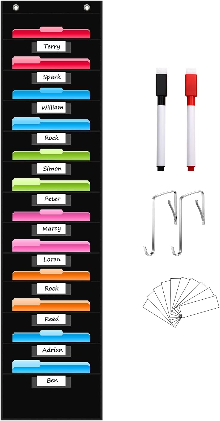 12 Pockets File Storage Pocket - Wall Organizer Pocket บทวิจารณ์และราคา