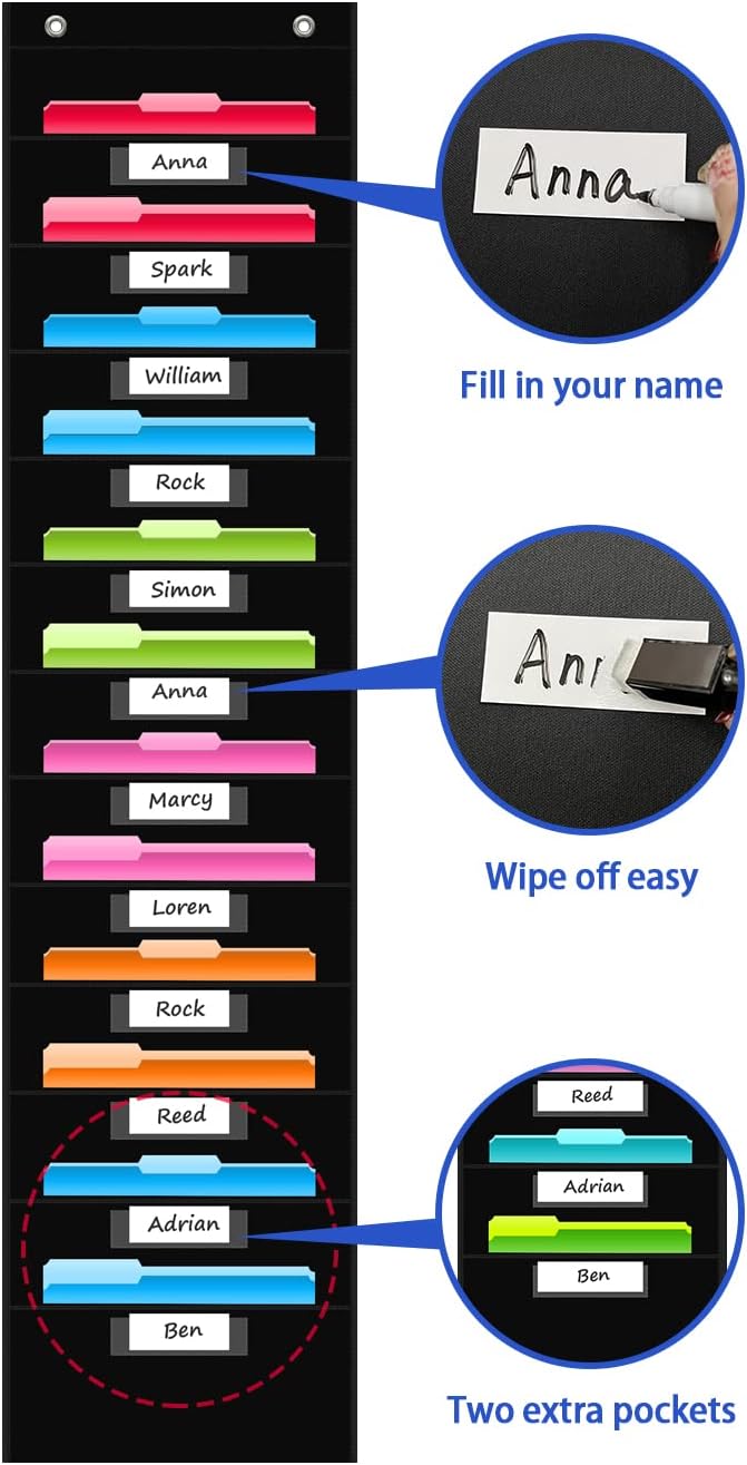 12 Pockets File Storage Pocket - Wall Organizer Pocket บทวิจารณ์และราคา