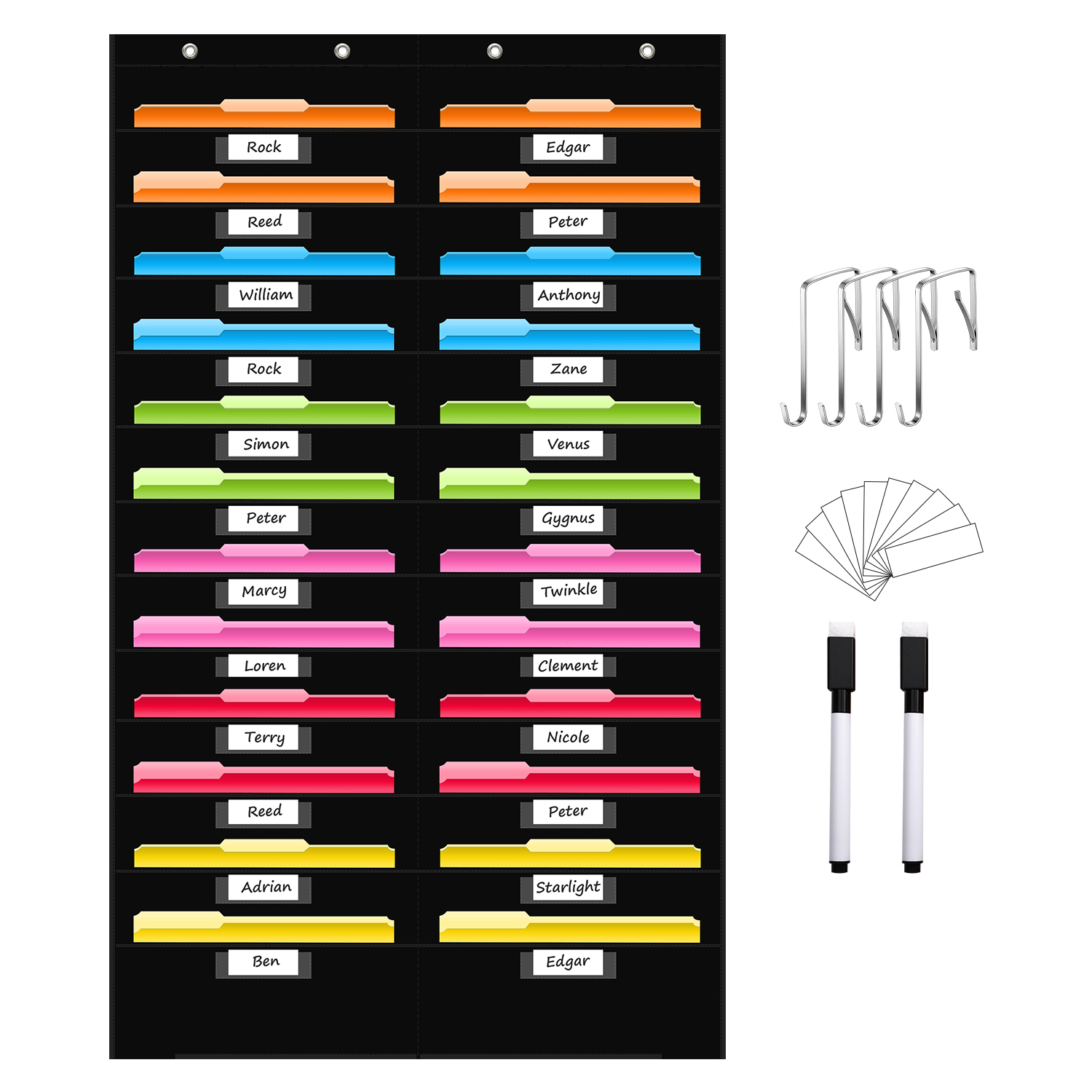 Black File Storage Pocket Char - Wall Organizer Pocket บทวิจารณ์และราคา