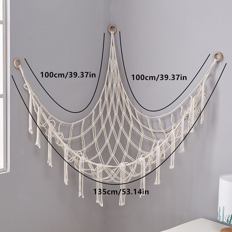 1PCS Hand-woven Rope Corner St - Wall Organizer Pocket บทวิจารณ์และราคา