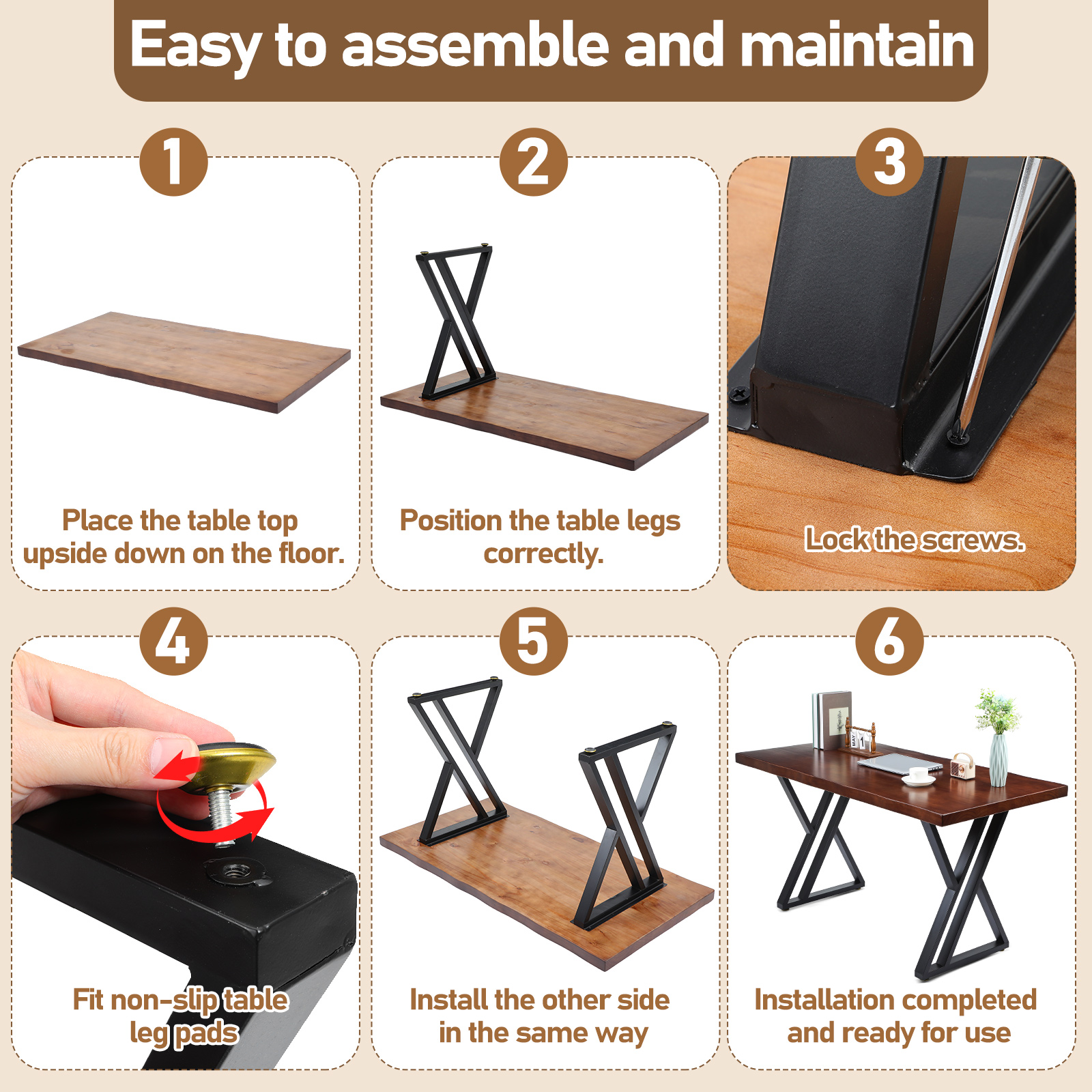 Heavy-Duty Solid Wood Computer - Office Furniture Dimensions บทวิจารณ์และราคา