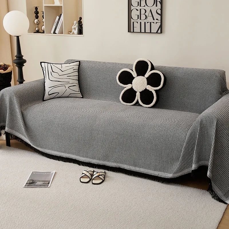 Woven Cotton Sofa Cover Blanke - Office Furniture Dimensions บทวิจารณ์และราคา