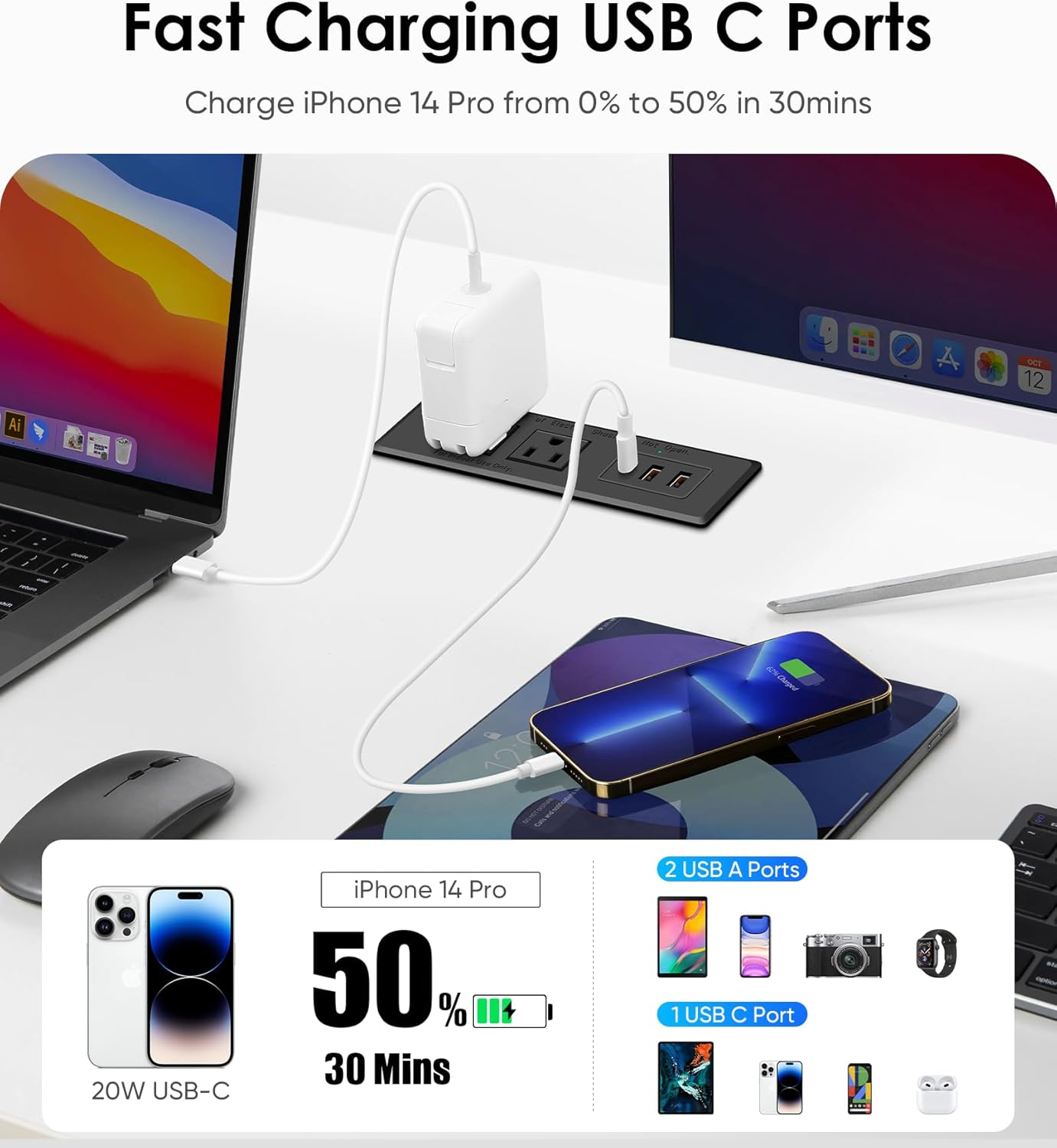 Recessed Power Strip with PD 2 - Office Furniture Images บทวิจารณ์และราคา