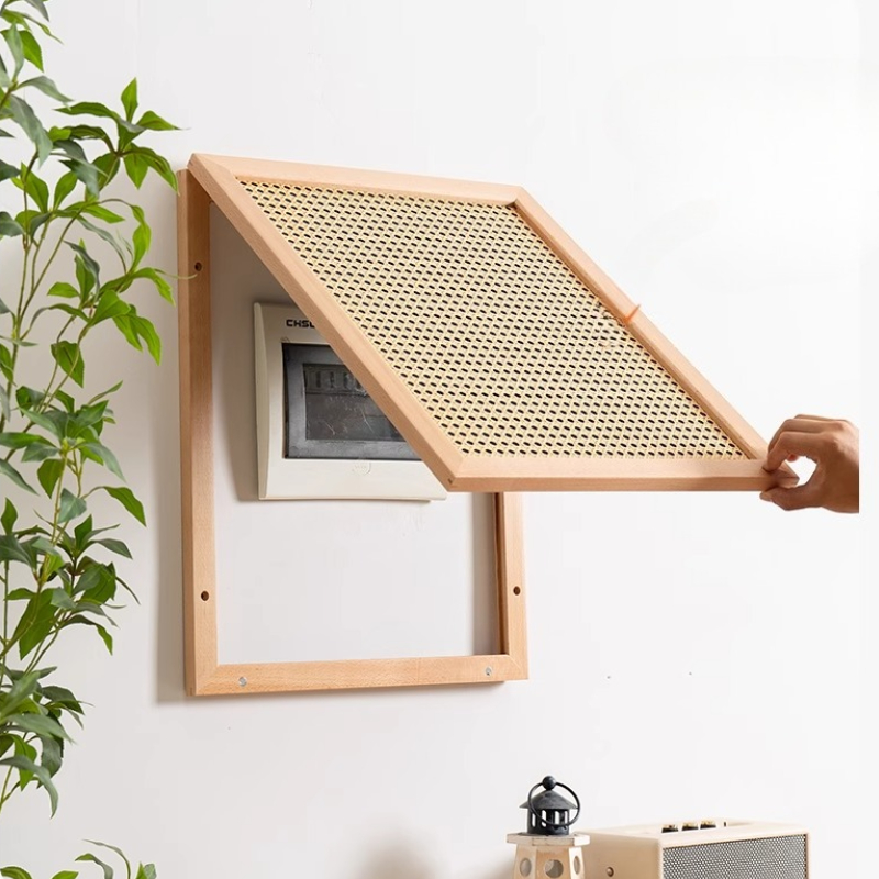 Wood Woven Rattan Electrical B - Wall Organizer Pocket บทวิจารณ์และราคา