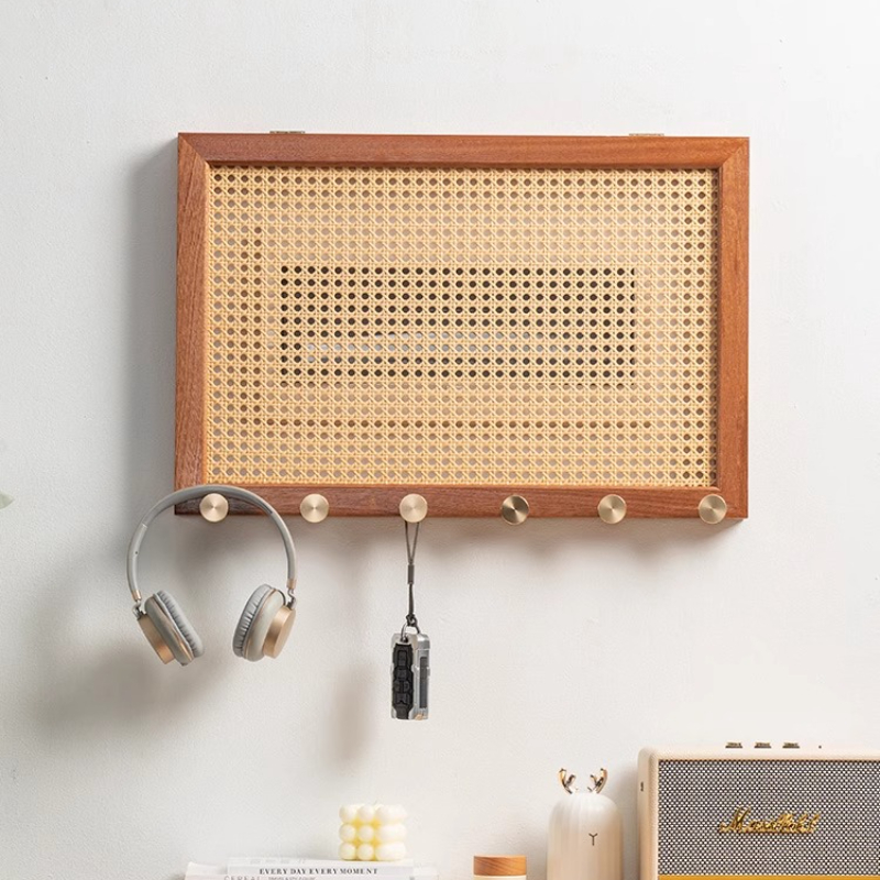 Wood Woven Rattan Electrical B - Wall Organizer Pocket บทวิจารณ์และราคา