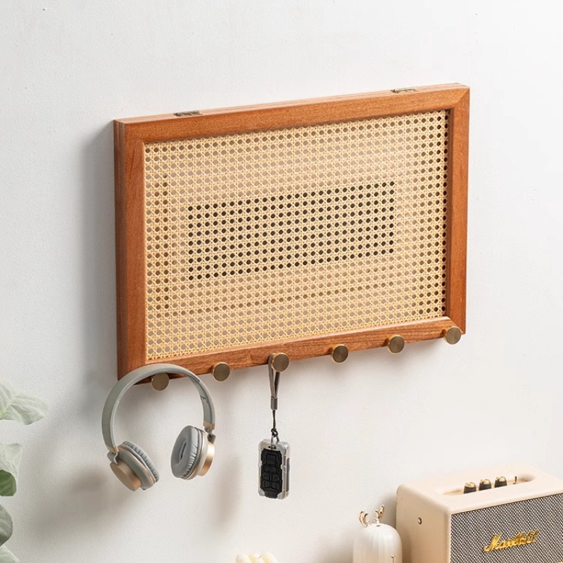 Wood Woven Rattan Electrical B - Wall Organizer Pocket บทวิจารณ์และราคา