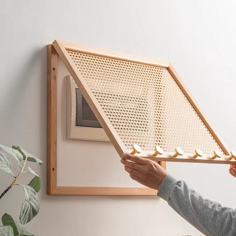 Wood Woven Rattan Electrical B - Wall Organizer Pocket บทวิจารณ์และราคา